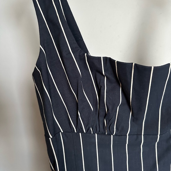 Anthropologie Navy Striped Cocktail Dress - Picture 3 of 6